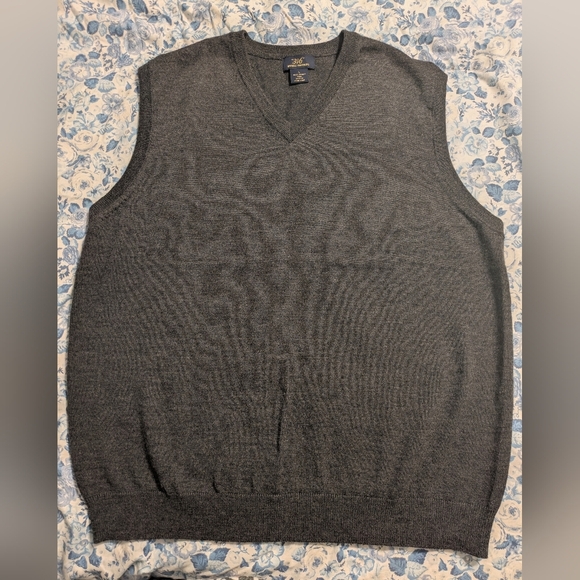 Brooks Brothers Other - Brooks Brothers Charcoal V-Neck Sweater Vest
